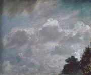 John Constable Cloud study,Hampstead,trees at ringt 11September 1821 oil